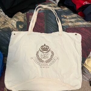 Lauren Ralph Lauren Cream lightweight canvas / cotton Tote Bag